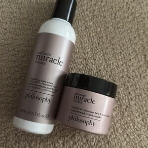 NEW philosophy ULTIMATE MIRACLE WORKER
resurfacing body serum & face neck cream